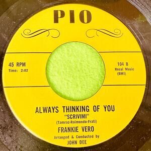 Frankie Vero - Serenade in the Night / Always Thinking of You 45rpm Vinyl Record